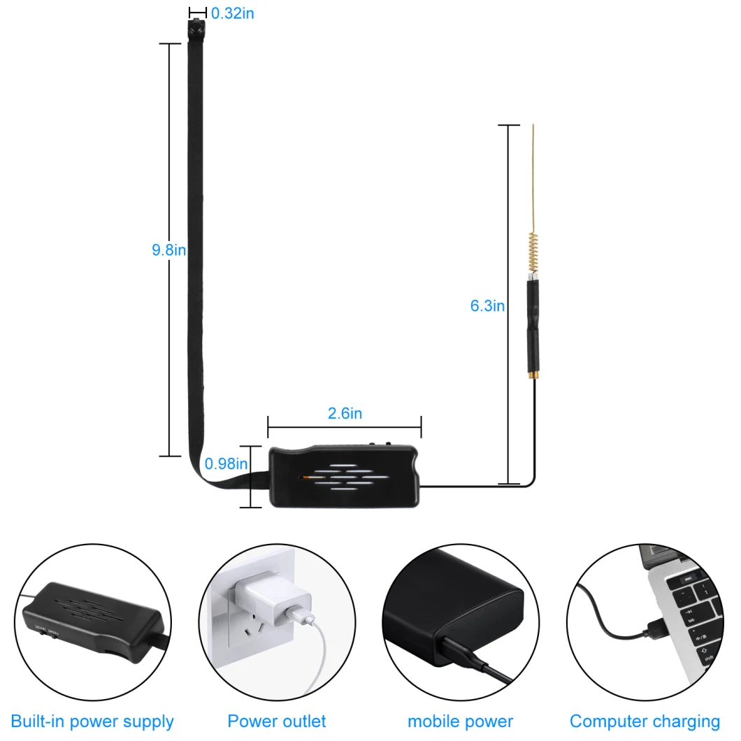 DIY HD1080p WiFi P2p IP Cameras Free Assemble to Any Shape Hide with Build in Battery (wc004gc)